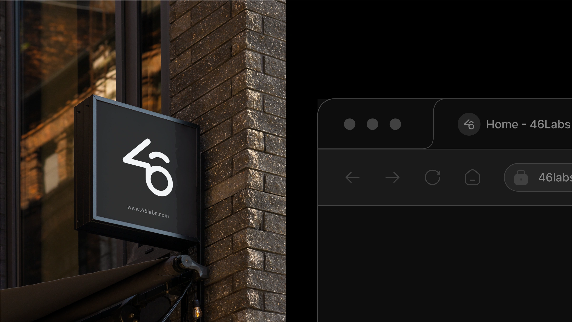46Labs interface and brand direction.