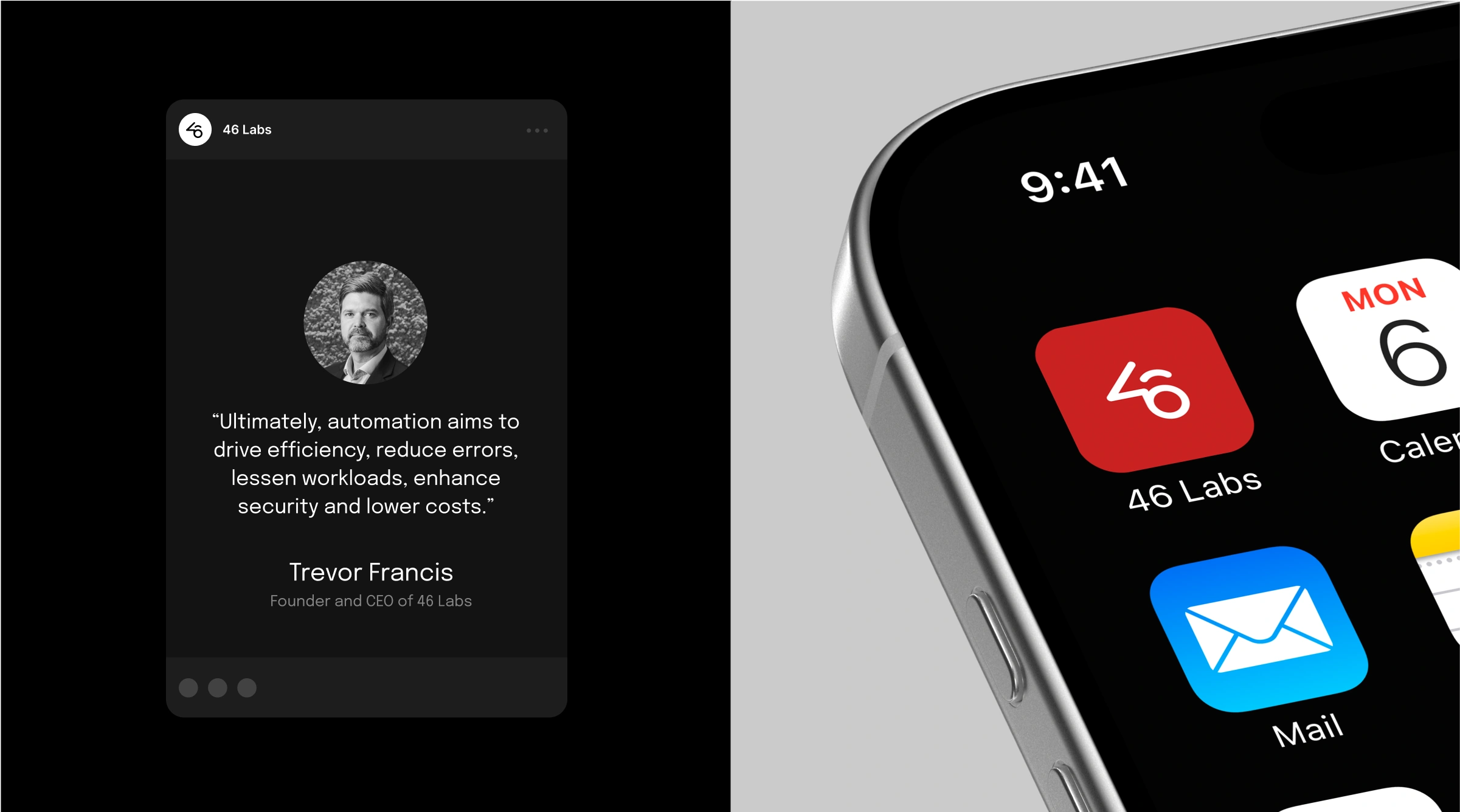 46Labs interface design application.