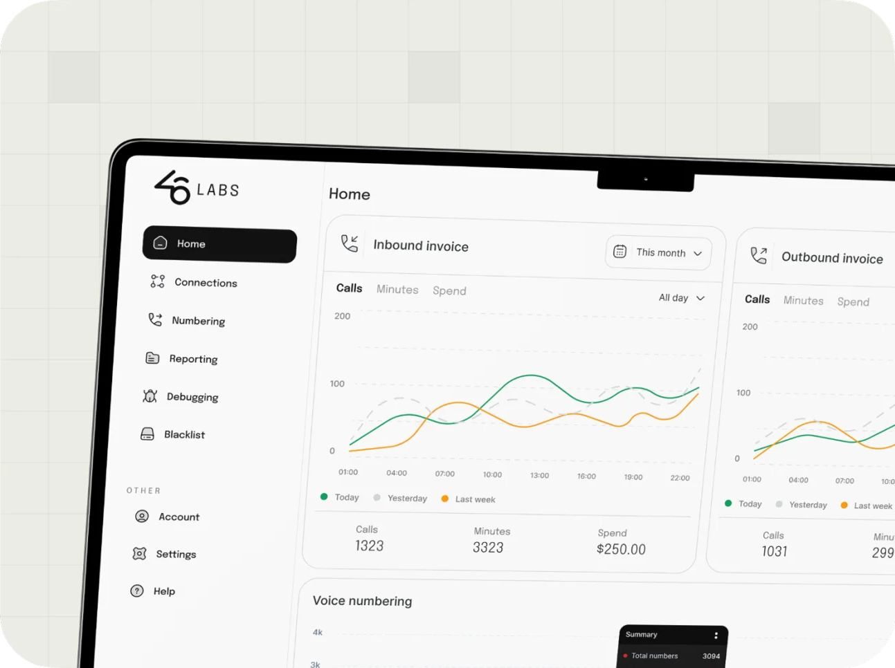 46Labs dashboard interface preview.